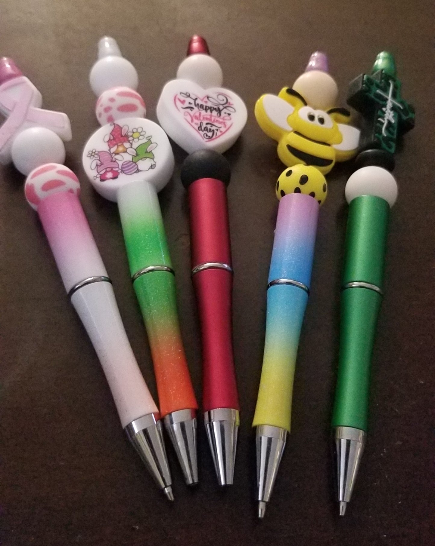 Beaded Pens, Bubble Bee, Zebra Beaded Pen, Cross Beaded Pen, Jesus Beaded Pen