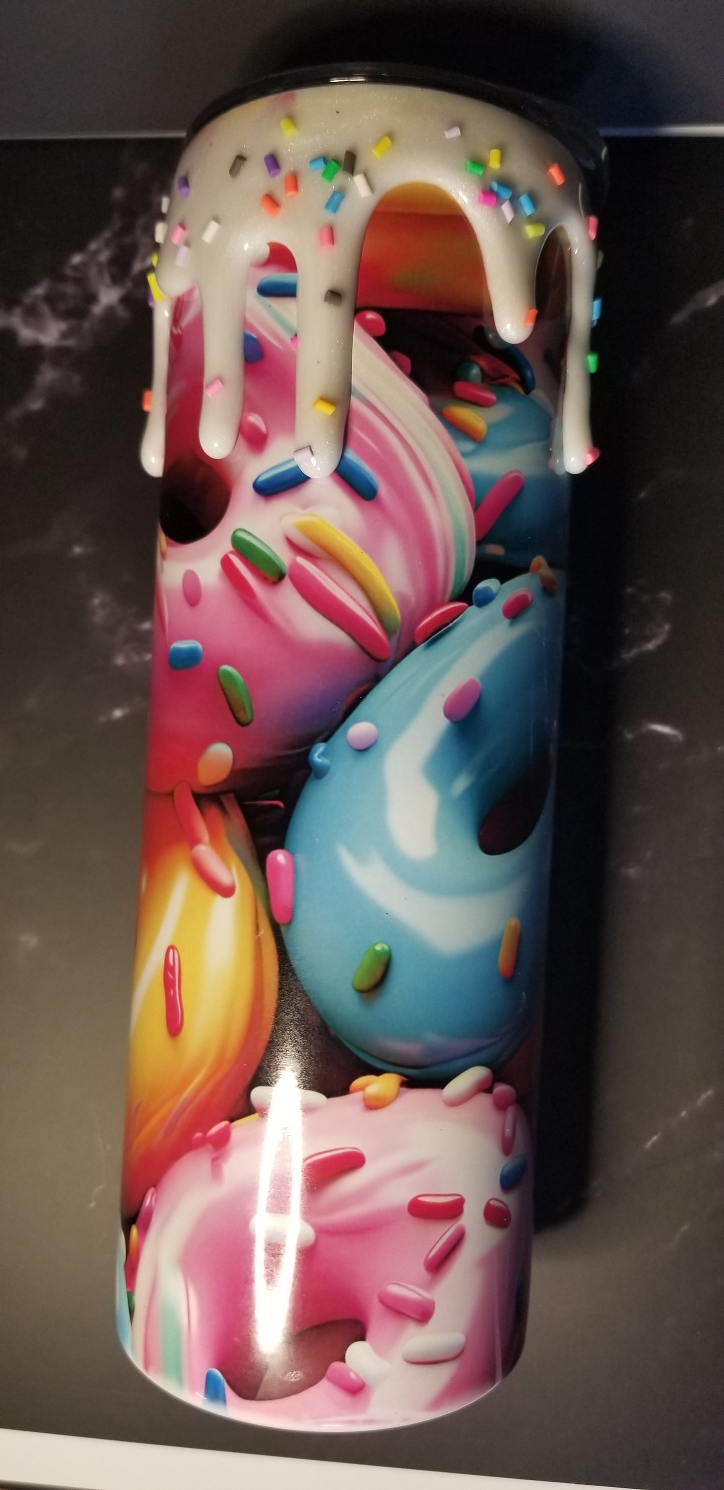3D Donuts 20oz Skinny Tumbler