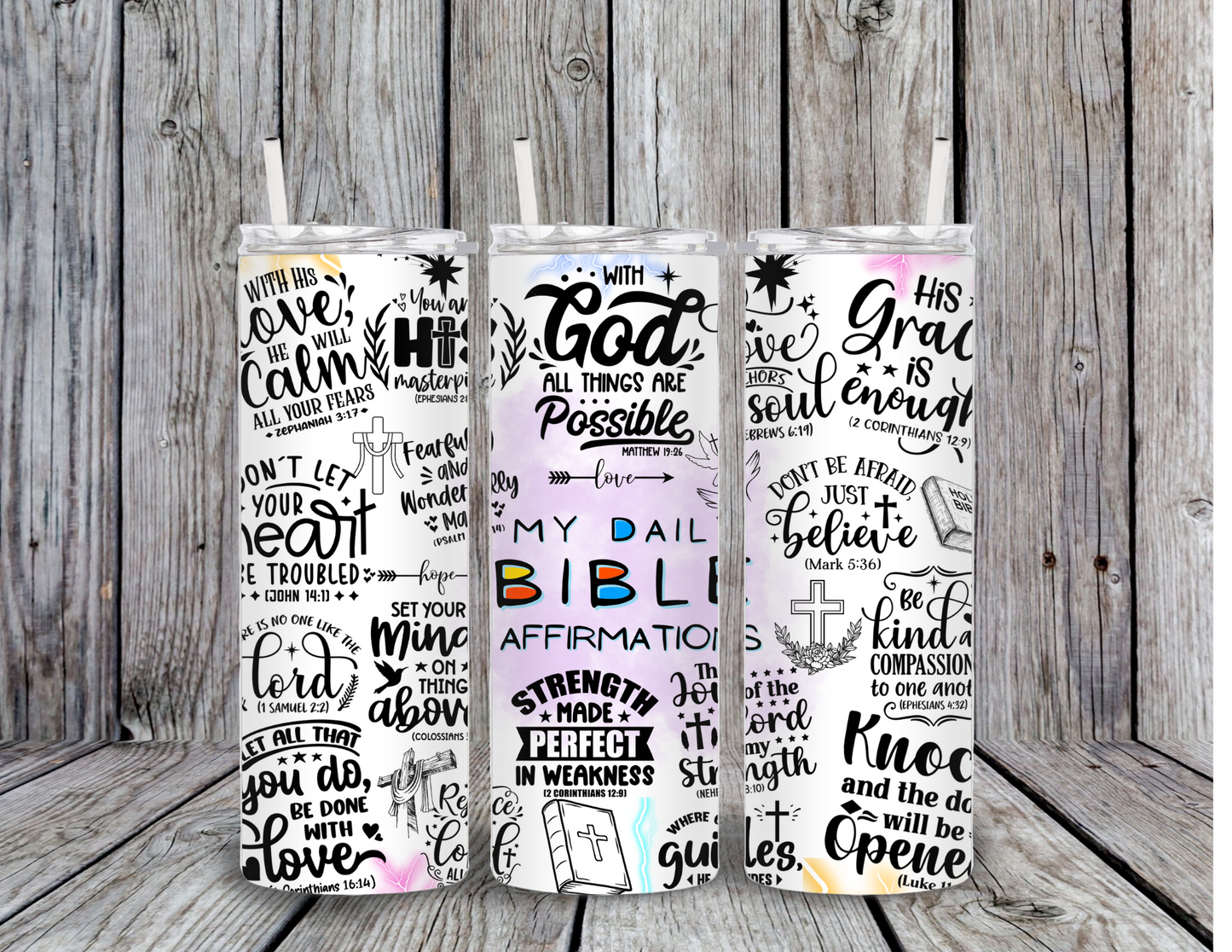 Daily Bible Affirmation Tumbler