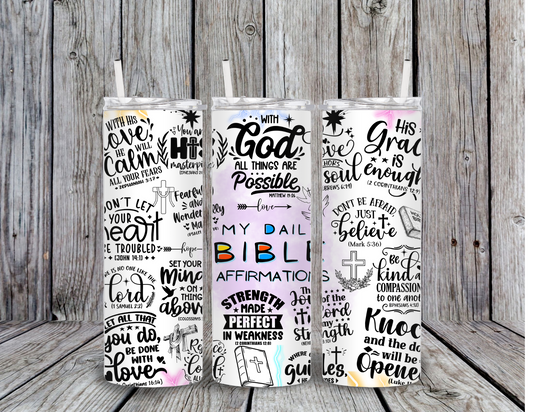 Daily Bible Affirmation Tumbler